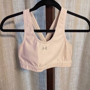 Under Armour White Sports Bra Racerback Design